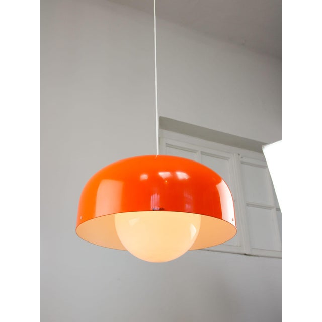 Big Space Age Pendant in in Orange from Guzzini, 1970s For Sale - Image 16 of 18