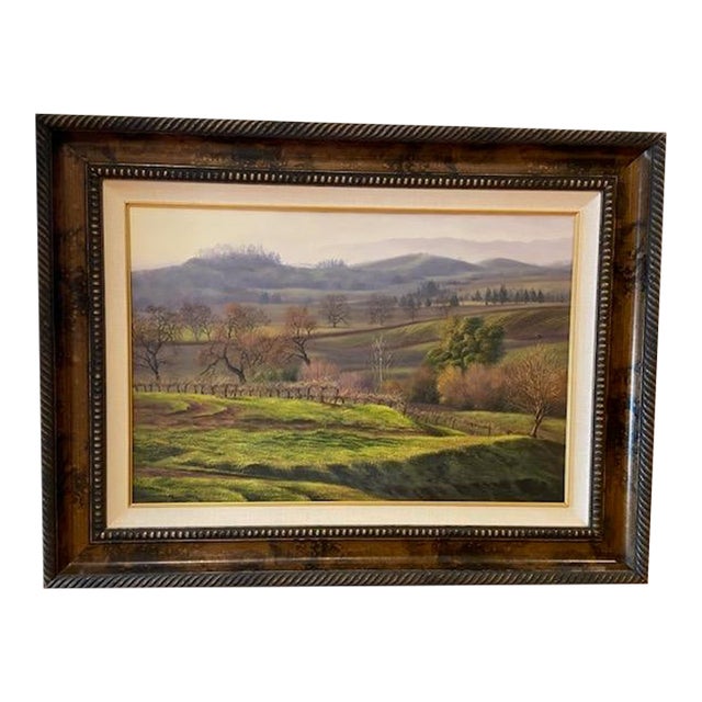 Late 20th Century Sonoma Valley, Oil on Canvas, by Thomas Creed For Sale