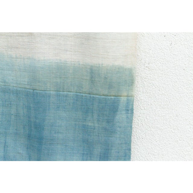 Organic Peace Silk Throw, Assam Blue Water For Sale - Image 4 of 5