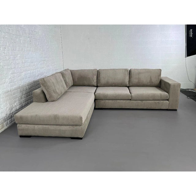 Vintage Corduroy Corner Sofa For Sale - Image 17 of 18
