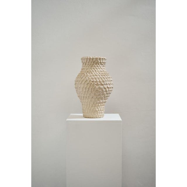 Contemporary La Sirene Beige Sandstone Vase by Lou Thomas For Sale - Image 3 of 6