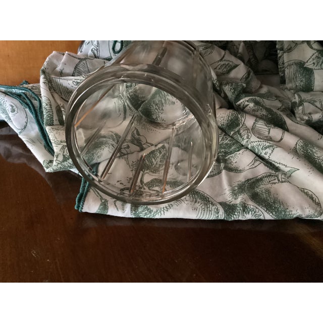 Transparent 1920-30 Hoosier Pressed Glass Cannister and Chrome Lid With Knob For Sale - Image 8 of 9