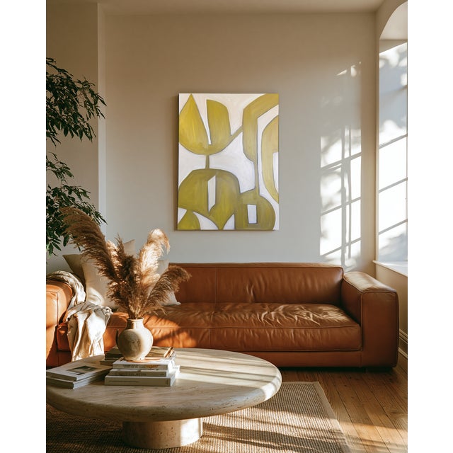 Coastal Air and Tide Original Abstract Coastal Oil Painting by Tatiana Duperault For Sale - Image 3 of 6