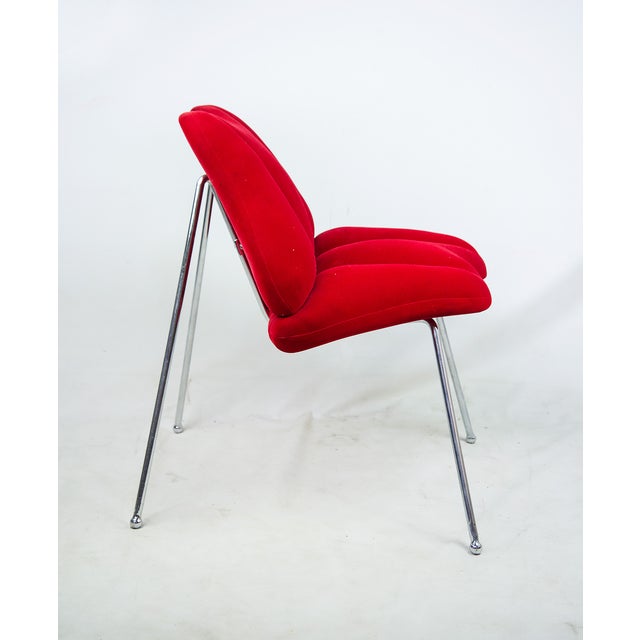 Modern Red Velvet "Lips" Chair Chairish