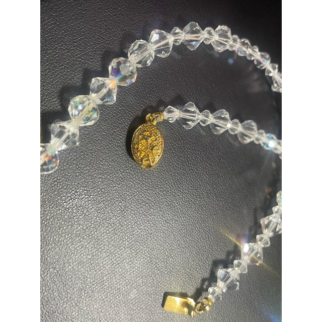 MCM Graduated Aurora Borealis Necklace With Riveted Filigree Box Clasp For Sale In South Bend - Image 6 of 6