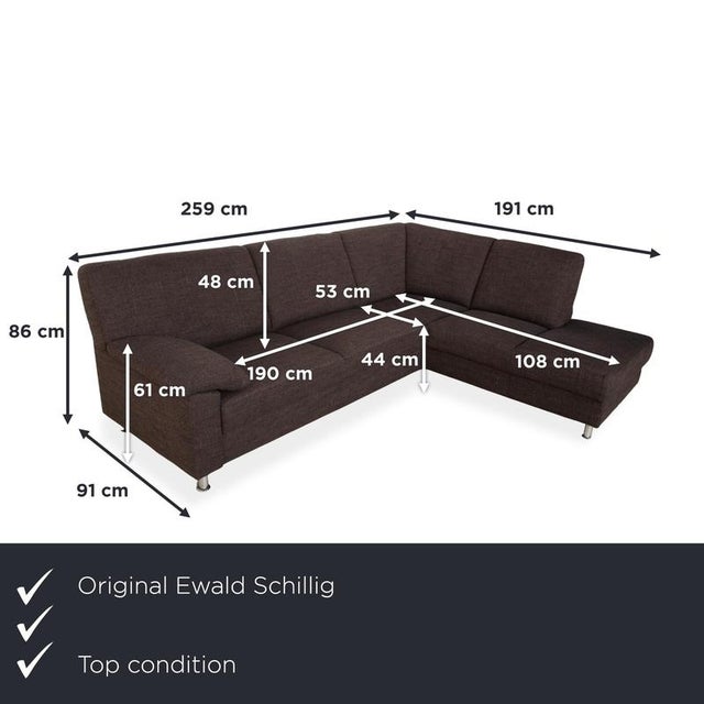 The Ewald Schillig Concept Plus corner sofa boasts an elegant brown tone and combines modern design with exceptional...