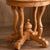 Wood Solid Wood Carved Round Side Table, Handcrafted Vintage Accent Lamp Table For Sale - Image 7 of 10