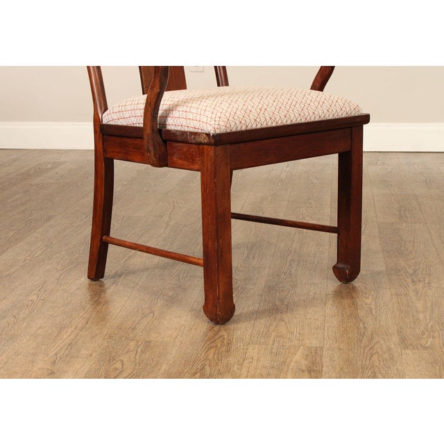 Late 20th Century Bernhardt Chinese Style Set of Four Yoke Back Dining Chairs For Sale - Image 5 of 18