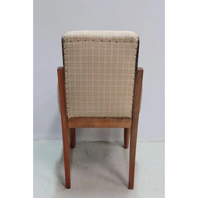 Brown Vintage Solid Walnut Dining Chairs, Set of 4 For Sale - Image 8 of 9