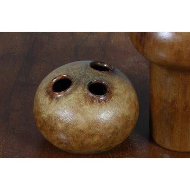 Moonfrog Vases by Kirsten Günther for Knabstrup, 1960s, Set of 3 For Sale - Image 4 of 8