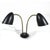 Mid-Century Modern Kurt Versen Two-headed Goose-neck Table Lamp For Sale - Image 3 of 7