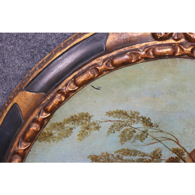 Late 19th Century Pair Large Scale 19th C Italian Grand Tour Paintings For Sale - Image 5 of 8