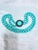 1950s 1950s Crown Trifari Turquoise Cabochon Necklace and Convertible Brooch Pendant Set For Sale - Image 5 of 10