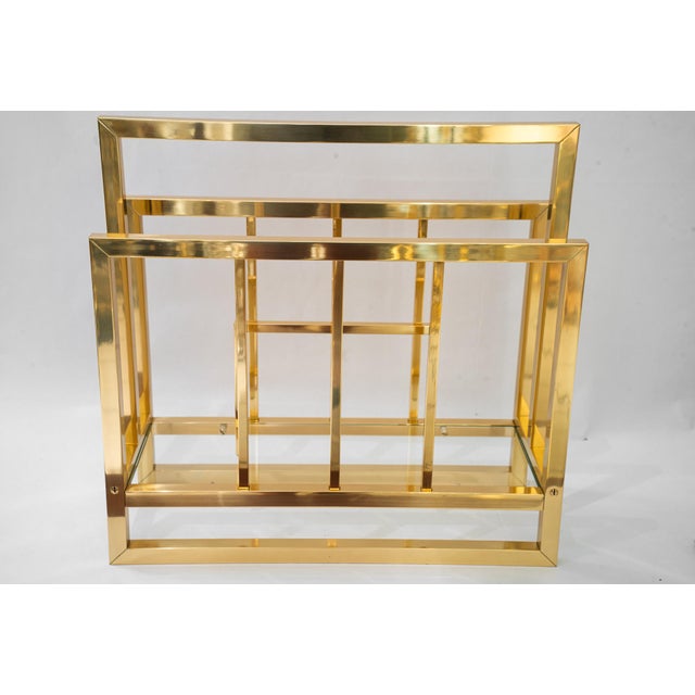 Brass and Glass Newspaper Stand, Vienna, Austria, 1920s For Sale - Image 13 of 16