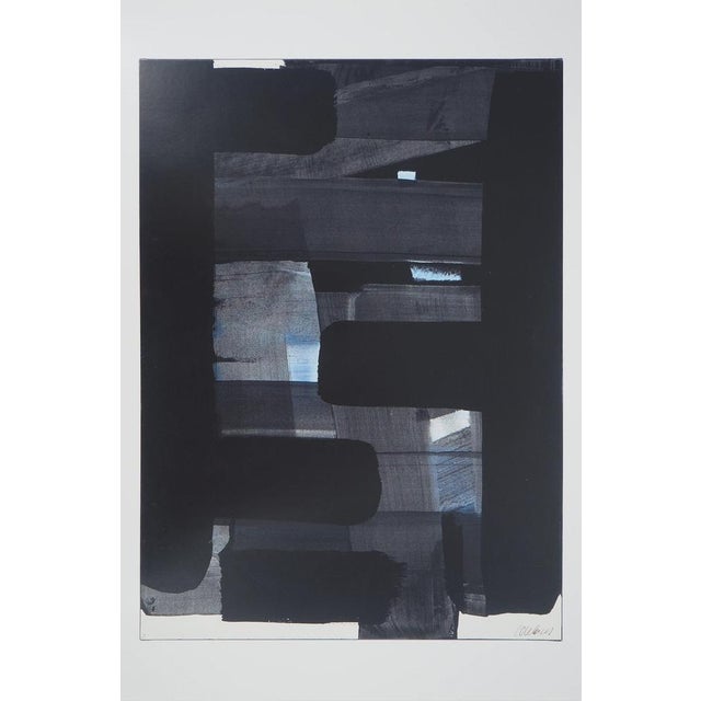 Paper Gouache Sur Papier 1973 Poster after Pierre Soulages For Sale - Image 7 of 7