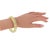 Lucite Bracelet Bangle Yellow Lemon with Silver Metallic Thread Inclusions For Sale In Atlanta - Image 6 of 7