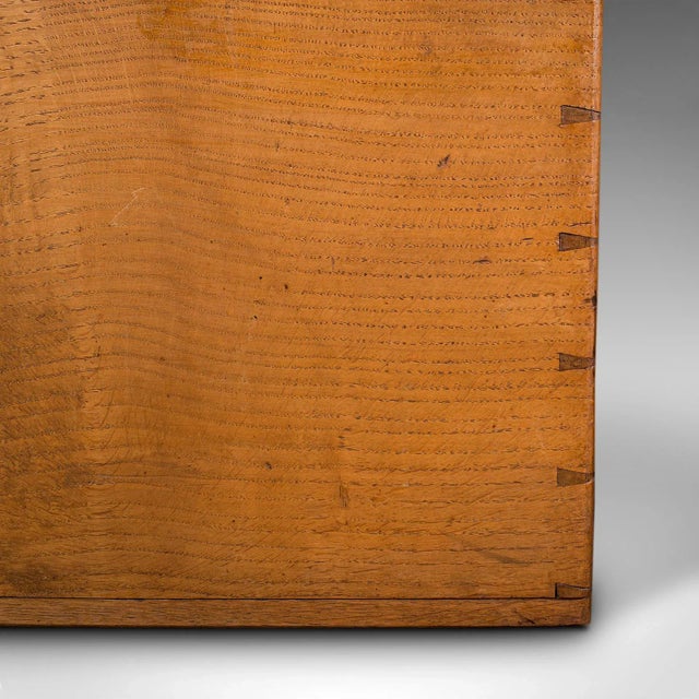 1910s Large Antique Edwardian English Oak Country House Fireside Store For Sale - Image 10 of 11