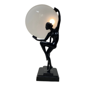 Vintage Art Deco Moon Lady Lamp