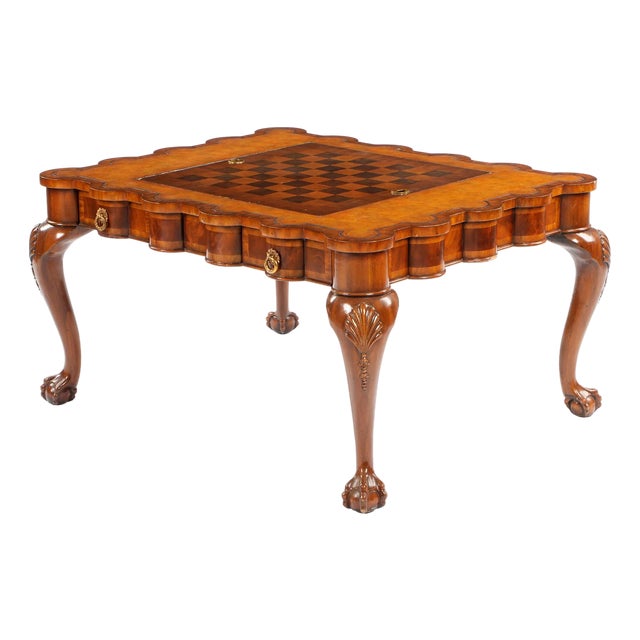 1970s Maitland Smith Chess Games Coffee Table For Sale