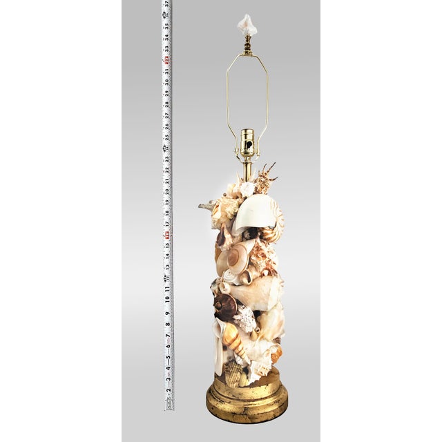 Metal Lamp Seashells Shells Extra-Large Size - Restored For Sale - Image 7 of 17