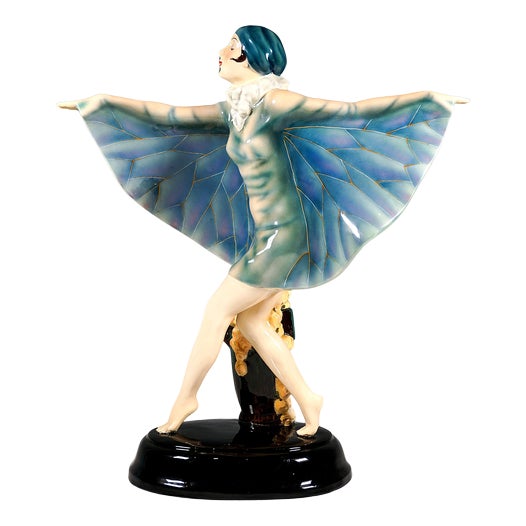Large Vintage Art Deco Figure from Lorenzl, 1920s For Sale