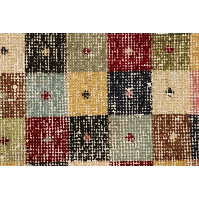 Mid-Century Modern Vintage Zeki Müren Runner in Polychromatic Cubist Patterns, From Rug & Kilim For Sale - Image 3 of 7