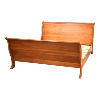 Cherry King Sleigh Bed For Sale