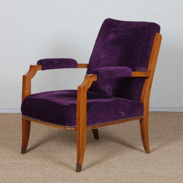 Armchairs in the style of Jules Leleu, 1940, Set of 2 For Sale - Image 6 of 8