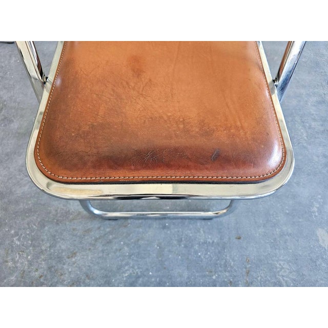 Set of Model Tamara Folding Chairs in Cognac Leather attributed to Arrben, Italy, 1970s For Sale - Image 11 of 14