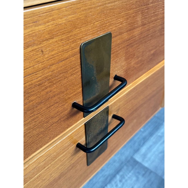 Vintage Italian Chest of Drawers in Teak with Metal Legs, 1950s For Sale - Image 6 of 18