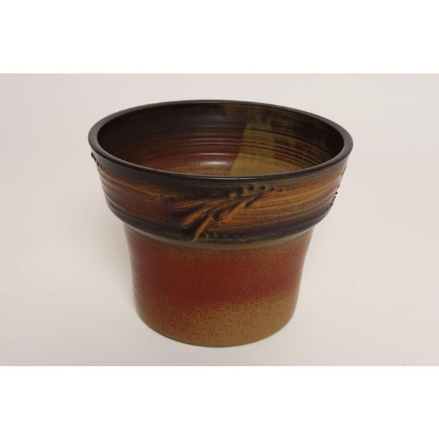 Studio ceramic planter/vase by ceramicist, Deanna Nichols (b. 1942-2017, Missouri). Holding a BFA from Kansas City Art...