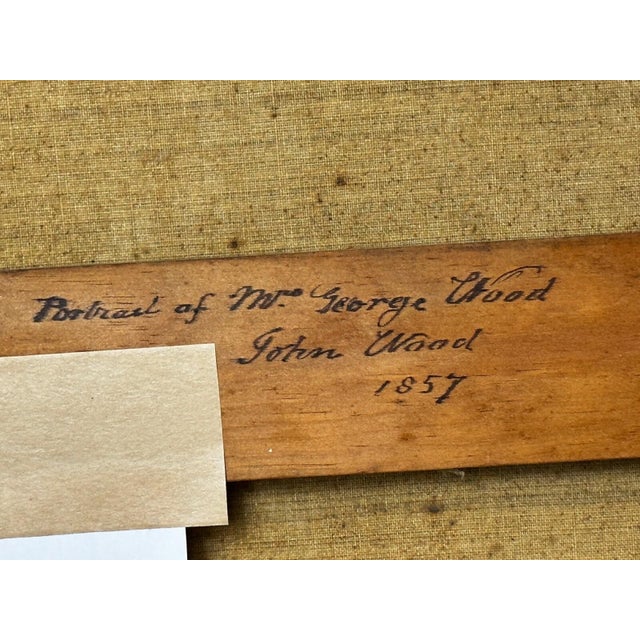 19th Century Oil Portrait Dated 1857 “Mrs George Wood” (Sarah Sophia, Née Clark) by John Wood— Oil on Canvas Gilt Framed For Sale - Image 10 of 18