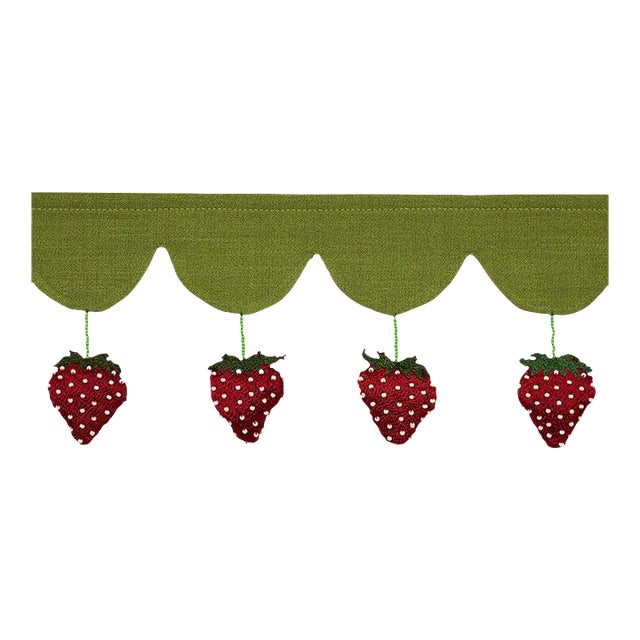 Sample - Schumacher x Johnson Hartig Strawberry Jam in Green For Sale