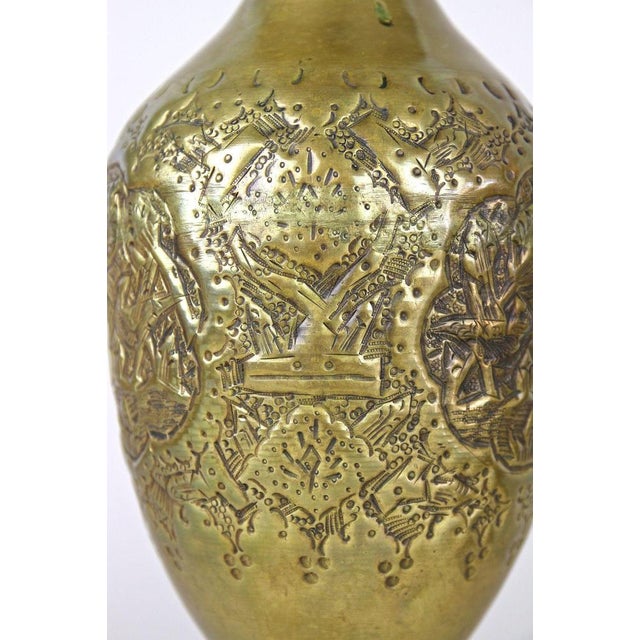 Antique Biedermeier Chased Brass Vases, 1860, Set of 2 For Sale - Image 14 of 18