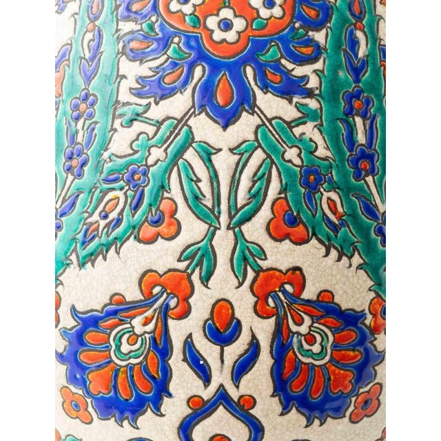 Art Deco Iznik-Style Table Lamp from Boch Frères Keramis, 1920s For Sale - Image 6 of 18