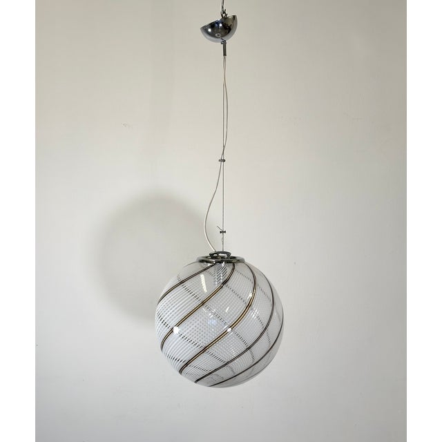 Brown Vintage Murano Glass Pendant Lamp, 1970s For Sale - Image 8 of 8