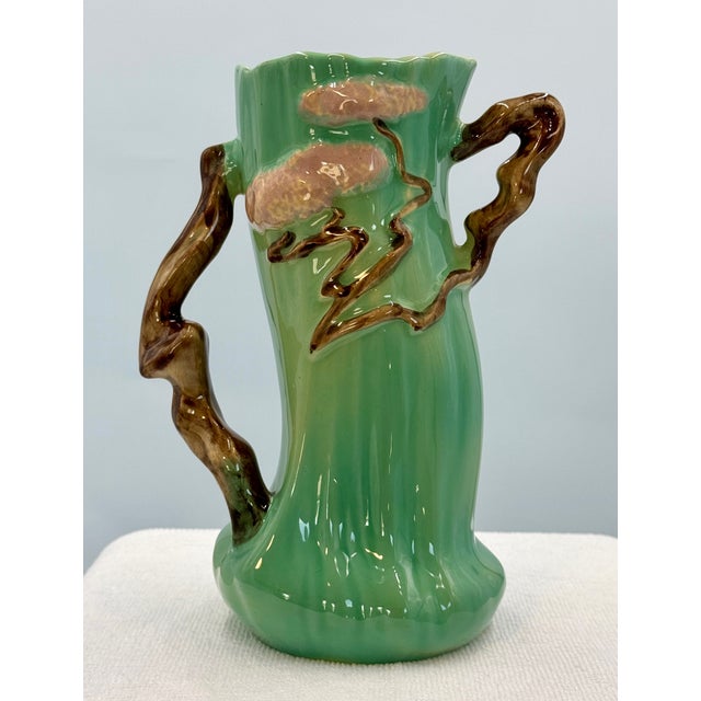 Roseville Ming Tree Vase # 582 Green, Pink Brown 1949 This size and color ( green with pink flowers and brown tree...