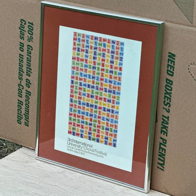 3rd International University Choral Festival Lincoln Center for the Performing Arts Poster featuring artwork by Larry Zox....