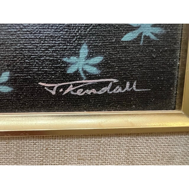 Late 20th Century 80's Acrylic on Canvas Painting For Sale - Image 5 of 7