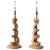 Sculpted Wooden Lamps by Light House - a Pair For Sale