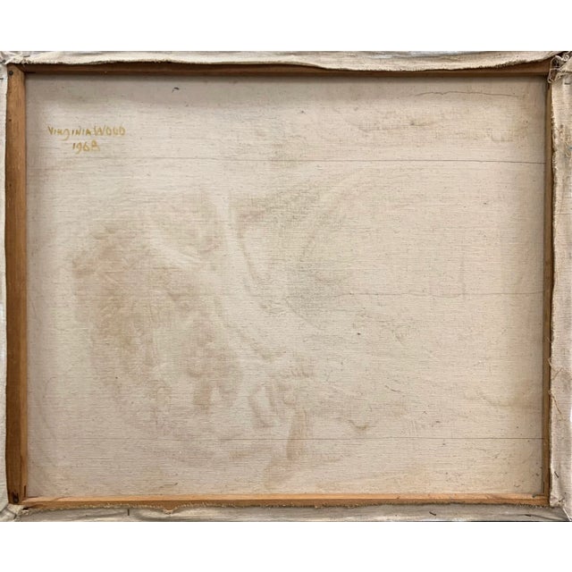 Light Yellow 'Abstracted Landscape' by Virginia Wood, 1968, New York, Art Students League, Boulder, Bay Area Woman Artist For Sale - Image 8 of 9