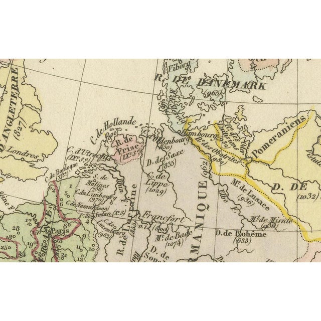 Antique Map of Europe, 1880 For Sale - Image 6 of 7