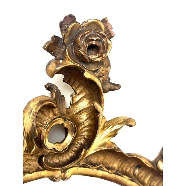 French Rococo Hand-Carved Giltwood Mirror, 19th Century For Sale - Image 18 of 18