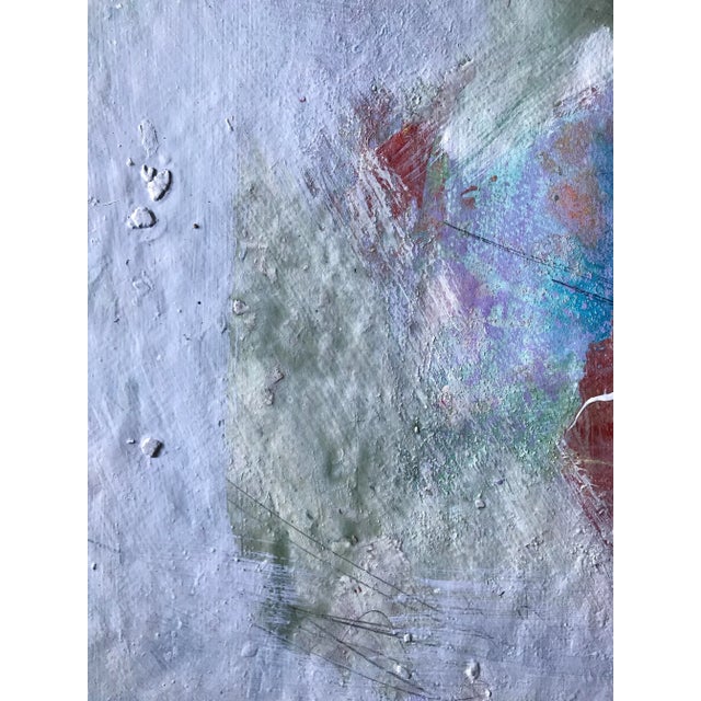 Patricia Zippin "Blue Blob" 1980s Mixed Media 20"x 14.25", unframed Signed bottom right corner Excellent Condition- Minor...