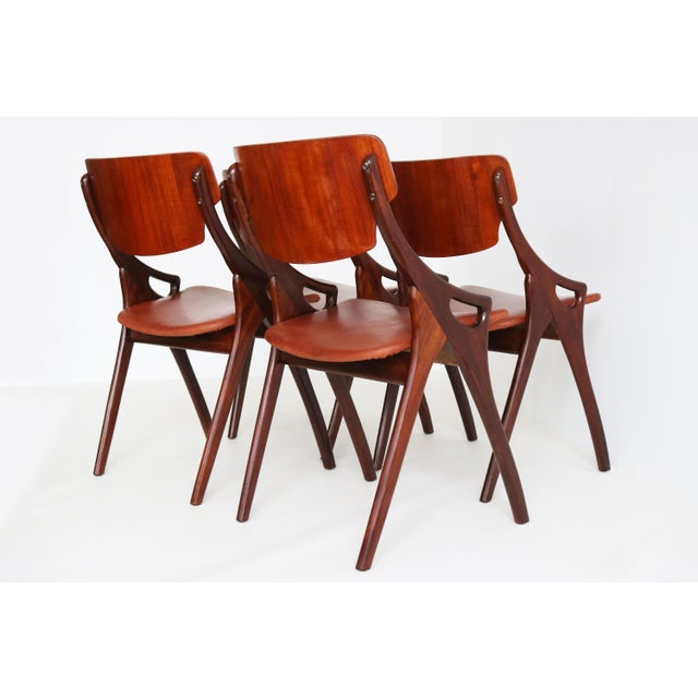 Danish Dining Chairs by Arne Hovmand Olsen for Mogenskold, 1950, Set of 4 For Sale - Image 4 of 13