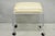 Vintage Mid Century Modern Clear Lucite Acrylic Waterfall Vanity Bench Stool on Wheels with Faux Ostrich Print Upholstery....