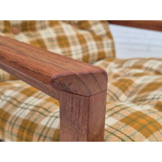 Danish Lounge Chair in Teak & Wool, 1970s For Sale - Image 18 of 18