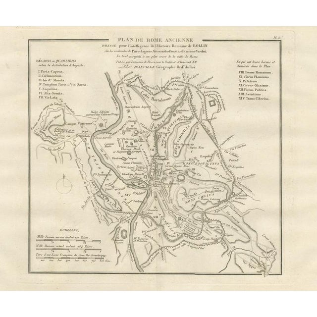 Brown Plan of Ancient Rome with the Fourteen Augustan Regions, 1818 For Sale - Image 8 of 8