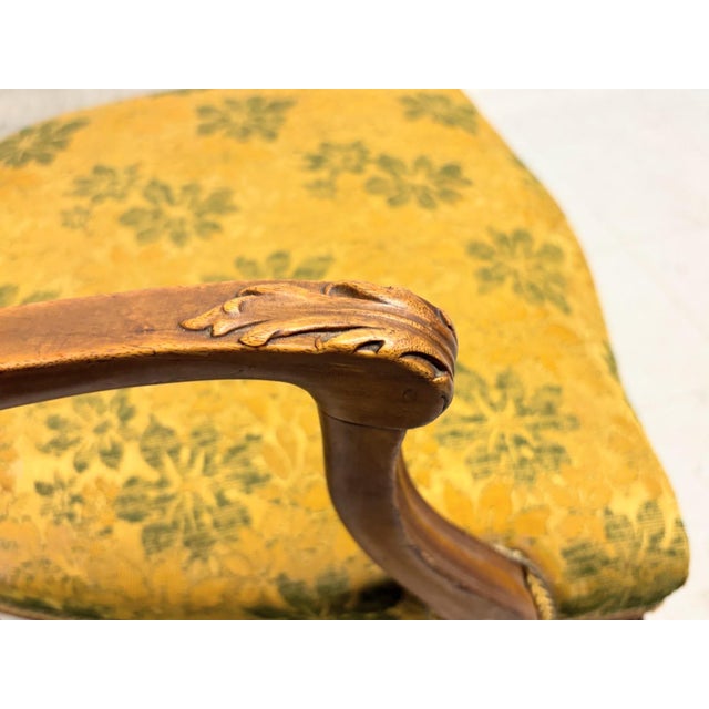 Antique Rococo Revival Salon Chairs — Matching Armchair and Side Chair, Circa 1900 For Sale - Image 9 of 18