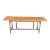 Authentic McGuire Vintage Rattan Console Table, Refinished Herringbone Wood Top For Sale